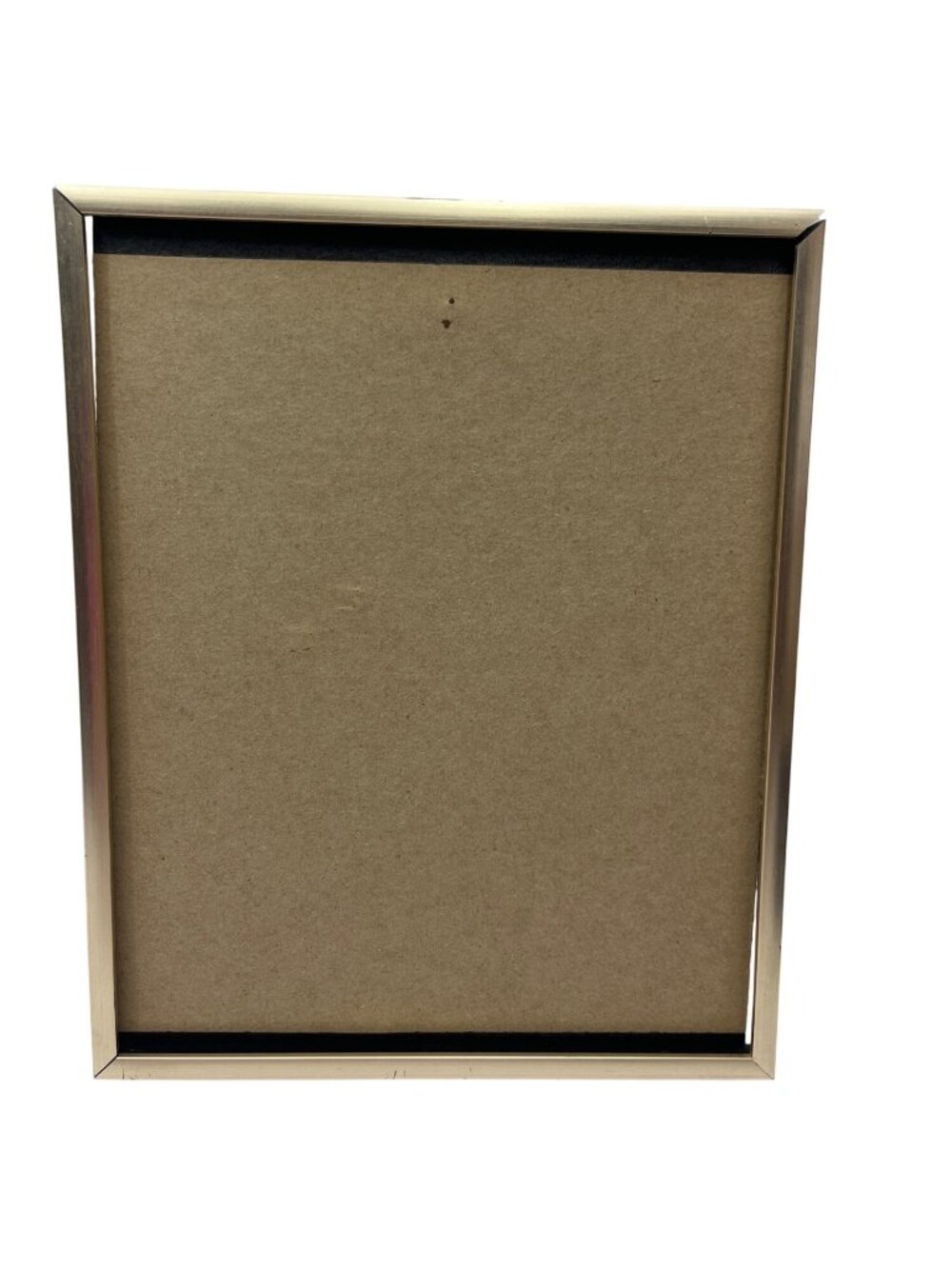 Gold Metal Picture Frame 8x10 Inches Black Backing & Hanging Hardware No Glass